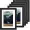 5x7 Picture Frames Set of 5, Picture Frame with HD Plexiglass for Wall or Tabletop Display (Black)